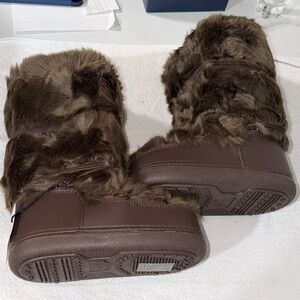 Luxurious Faux Fur Brown Winter Boots